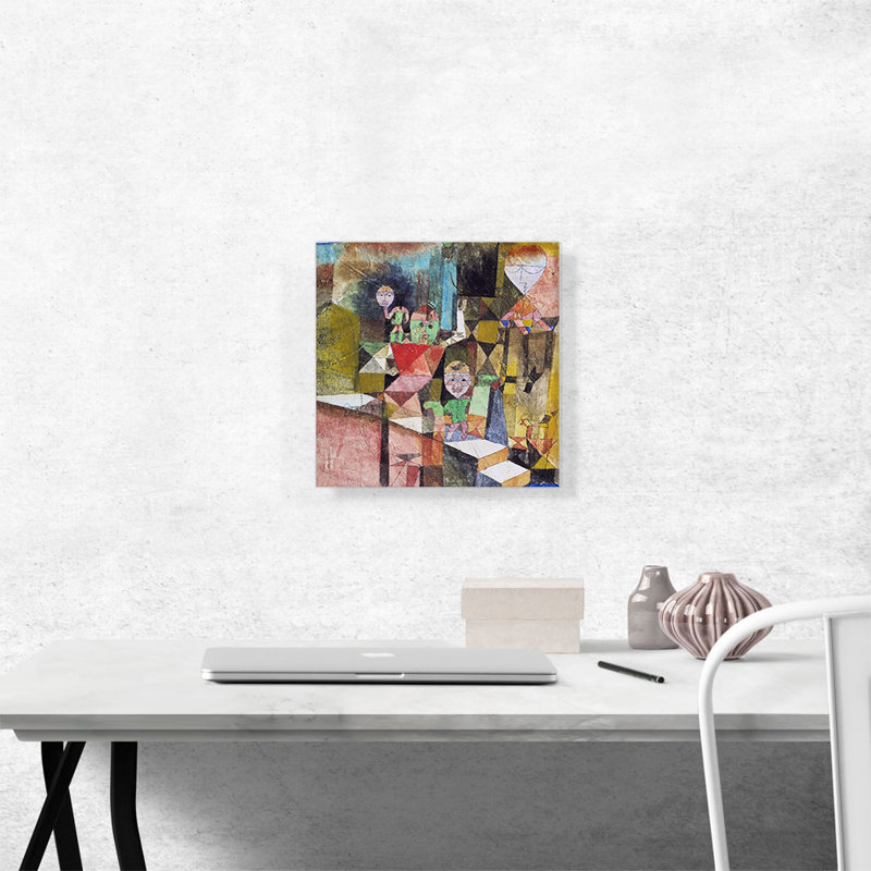 «Introduisant le miracle 1916» par Paul Klee - reproduction d'art sur toile tendue, H 12 po x l 12 po x P 1,5 po