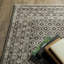 Tapis oriental rectangulaire en polyester tissé à la machine beige / gris Emerence-767833212