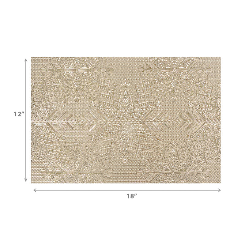 PVC rectangulaire Napperon Cut Out, Doré