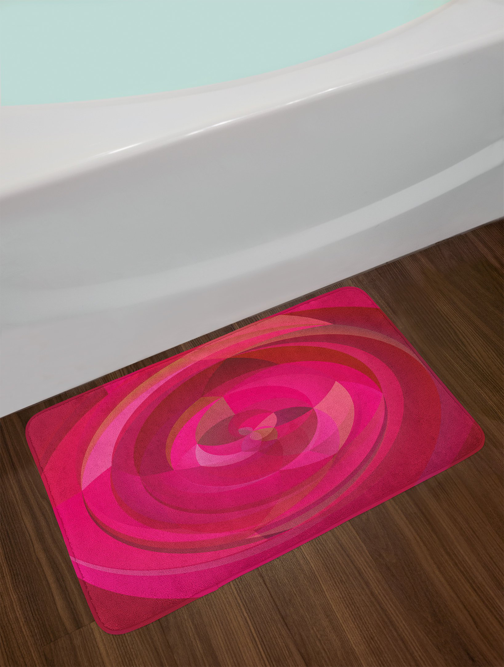 East Urban Home Abstract Hot Pink Magenta Pink Hot Pink Bath Rug Wayfair