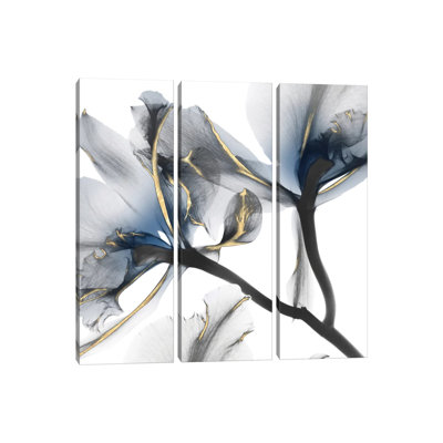 " Indigo Luster Cyclamen II " by Albert Koetsier 3 - Pieces
