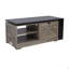 Table basse à plateau relevable avec portes de grange, table centrale rectangulaire en bois