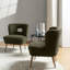 Chaise d'appoint rembourrée en bois Corinne-497856898