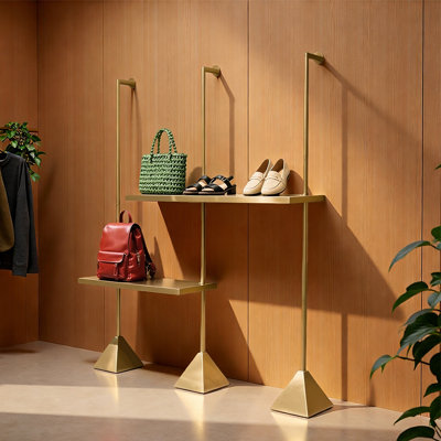 Gold Stainless Steel Display Shelf