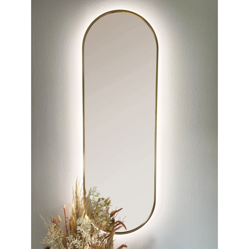 Delmarie Metal Oval Mirror