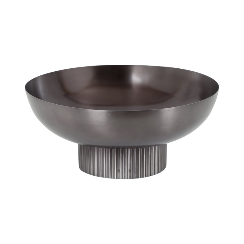 Bol rond en métal Sealy, Argent argent
