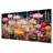 Peach Green Cactus Representation Multicolored Acrylic II - Floral Metal Art Print Set