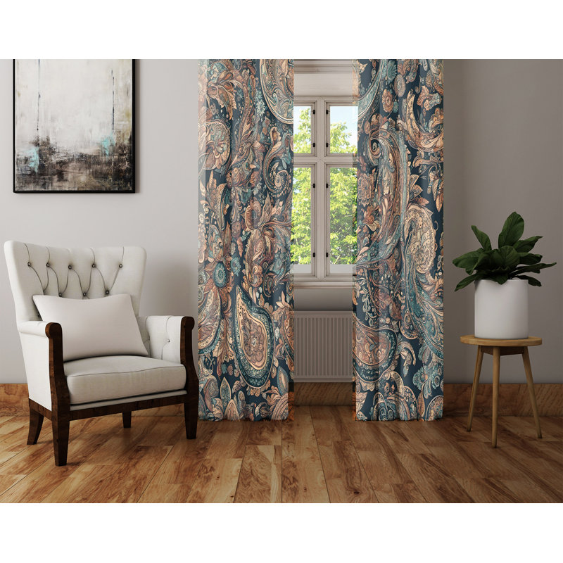 Paire de rideaux semi-transparents en polyester Duxbury, L 20 po x L 61 po