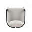 Tabouret de comptoir d'extérieur en aluminium, chaise de bar, structure noire avec coussin gris, ensemble de 2