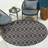 Charcoal Gitter Indoor/Outdoor Trellis Rug-2024507138