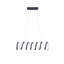 Luminaire suspendu moderne en aluminium à boucle spiralée de 14 po de L 23 po x H 6 po avec fil de suspension réglable de 47 po à 12 po