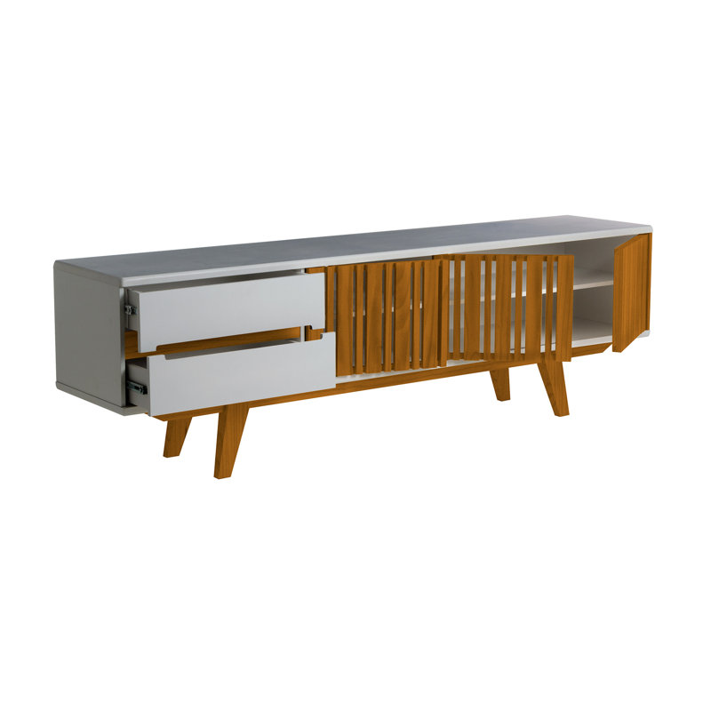 Duke Unfinished TV Stand for TVs up to 88 with Fireplace Included