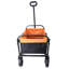 Mini chariot de plage pliable de jardinage (frein + orange + noir)