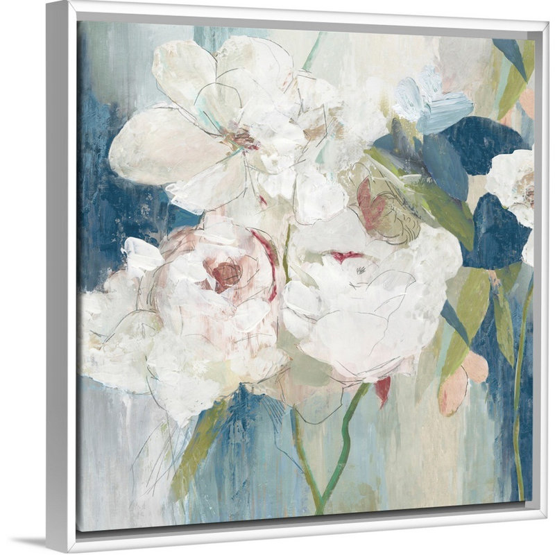 Gladness by PI Studio - Painting on Canvas, White Floating Frame Canvas, 26" H x 26" W x 1.75" D