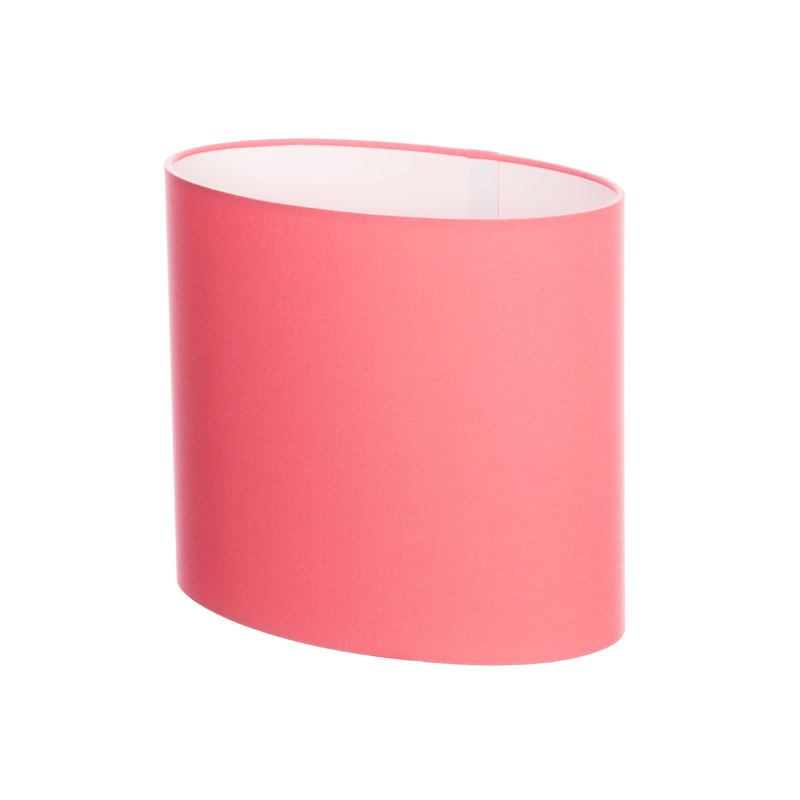 Oval Cotton Lamp Shade ( Screw On ), 17cm H x 23cm W x 13cm D, Blush Pink