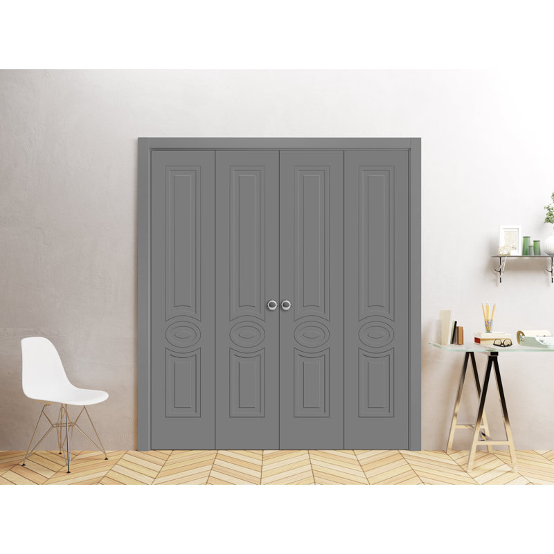 Porte standard à panneaux en bois massif, 96 po x 80 po