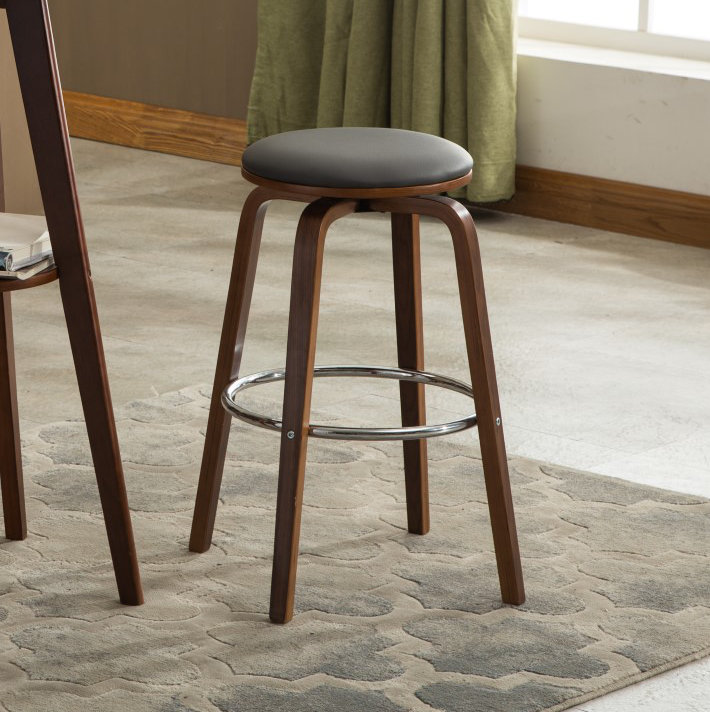Baela Swivel 27.56" Bar Stool, Gray