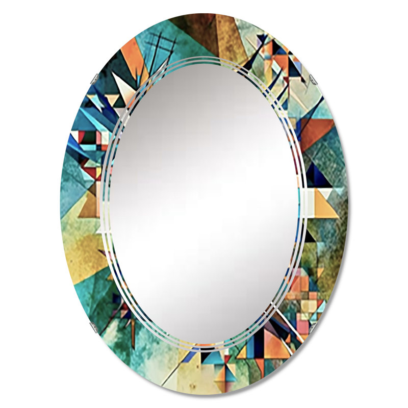 Munchen - Miroir mural moderne ovale, 36 po x 24 po
