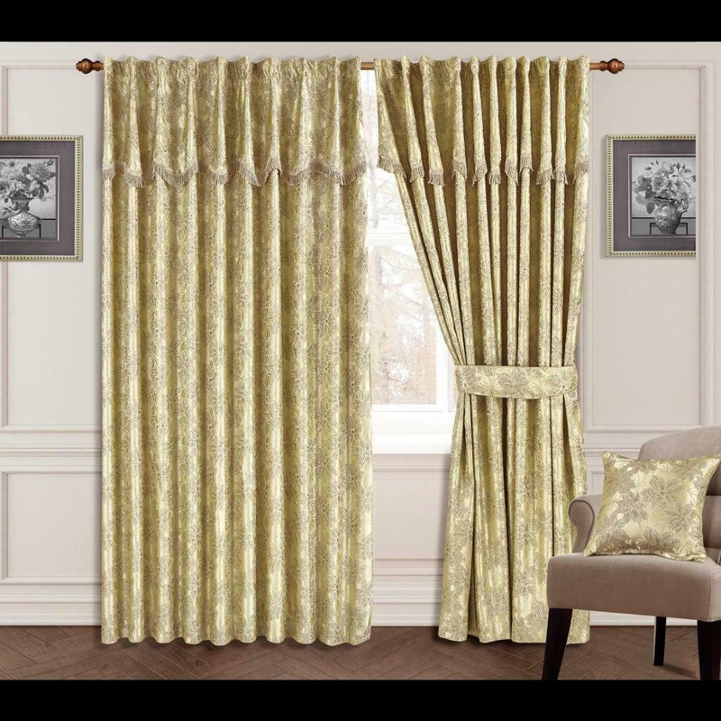 Odelina Cotton Blend Sheer Curtain Pair, 183cm W x 228cm L, Cream