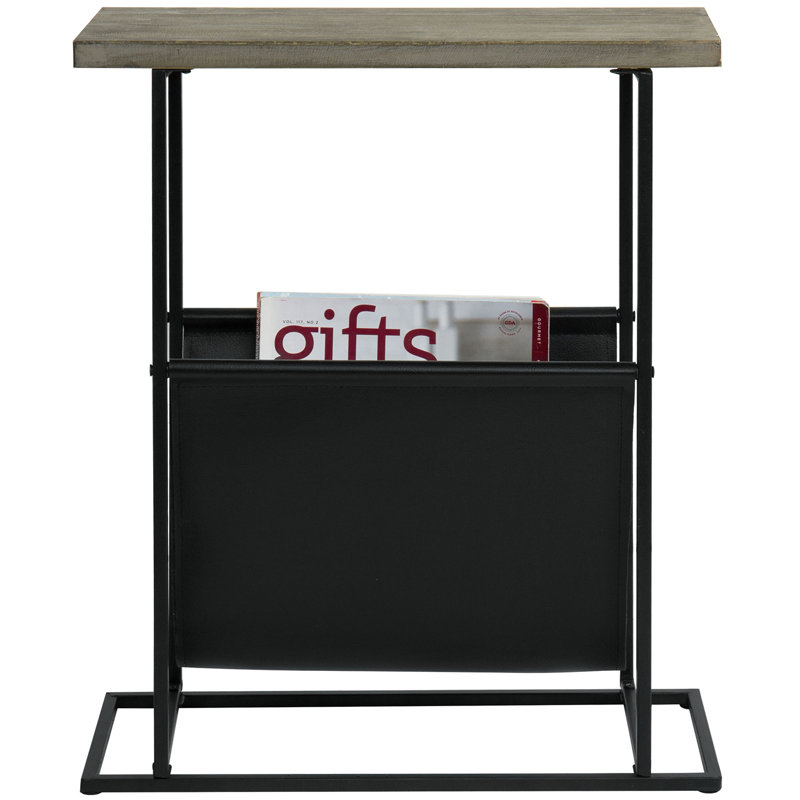 Bedside Table, Grey/Black