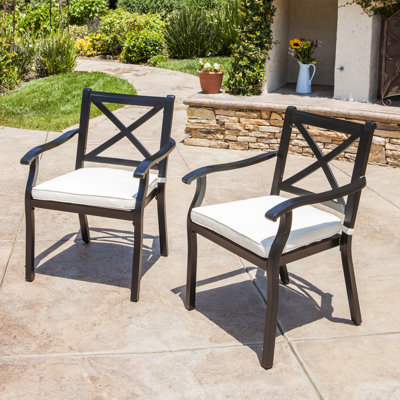 Chaise de patio avec coussin Lourdes
