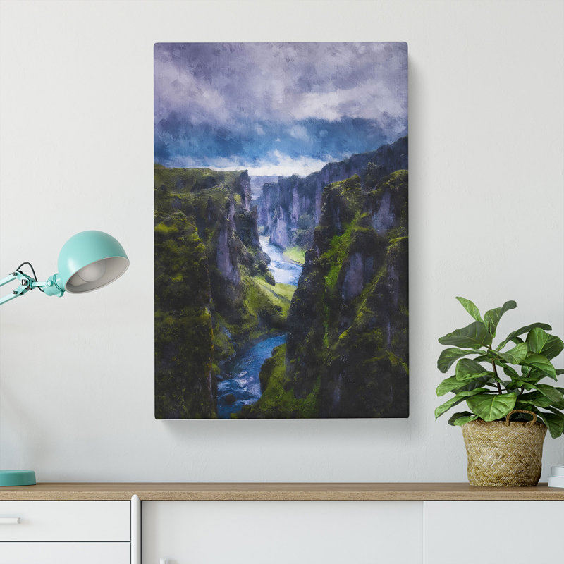 Cliffs Of Iceland - Wrapped Canvas, 50cm H x 35cm W x 3cm D