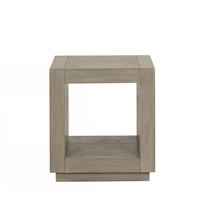 Table de bout carrée 1Pc avec tablette inférieure ouverte, table de boisson