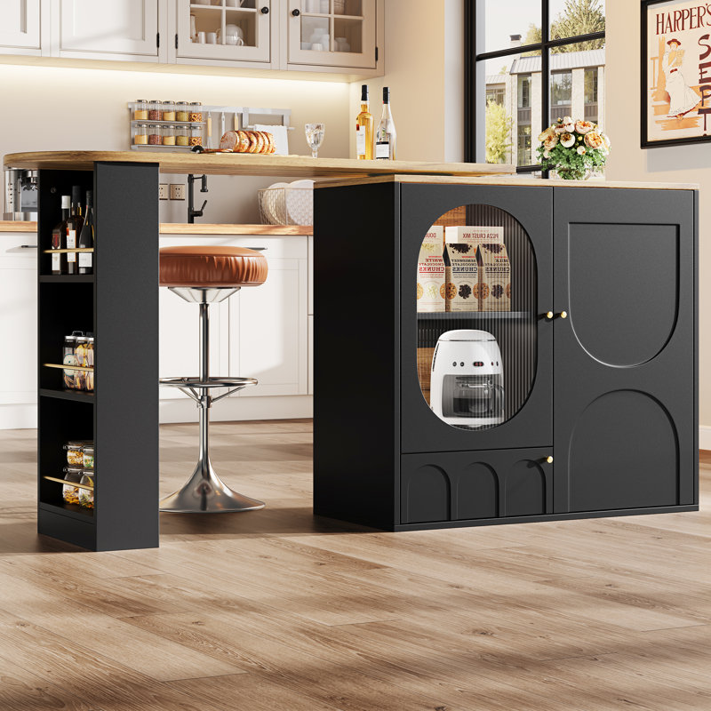 39cm Home Bar, Black