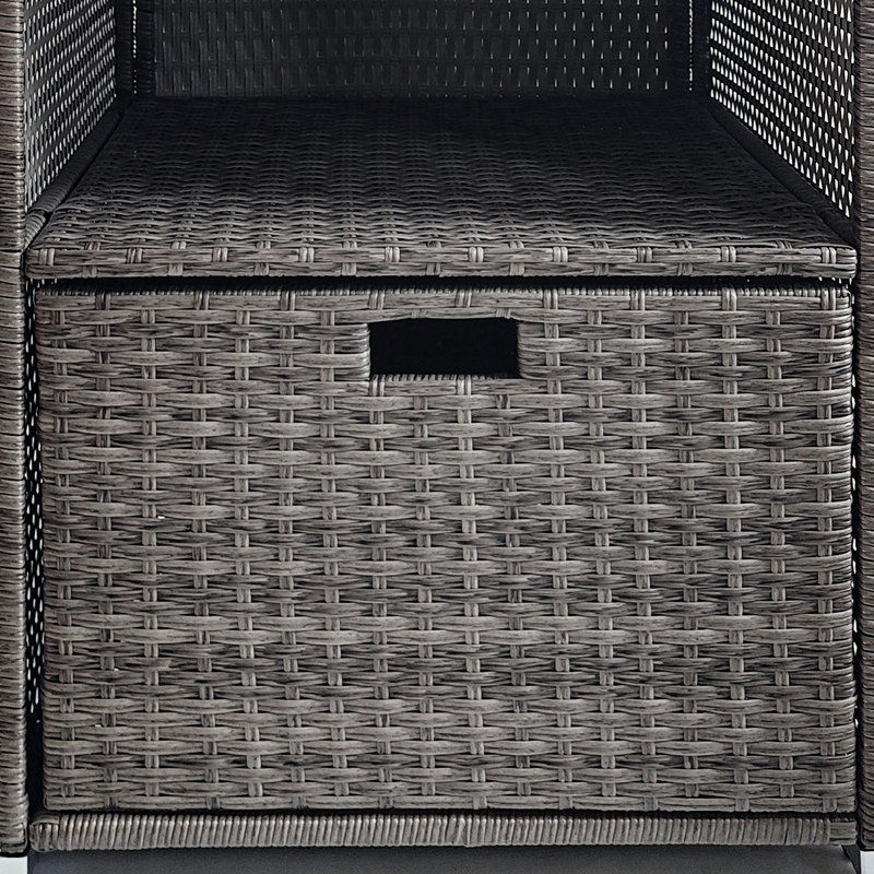 Porte-serviettes près de la piscine, rangement en PE imperméable, 2 tablettes et 1 tiroir panier pour spa et spa intérieur et extérieur, support de piscine gris mélangé, organisateur en plastique,