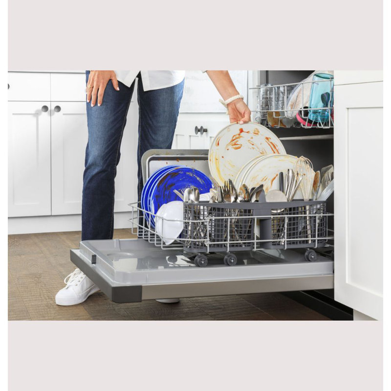 24" 59 dBA Built-in Full Console Dishwasher, White