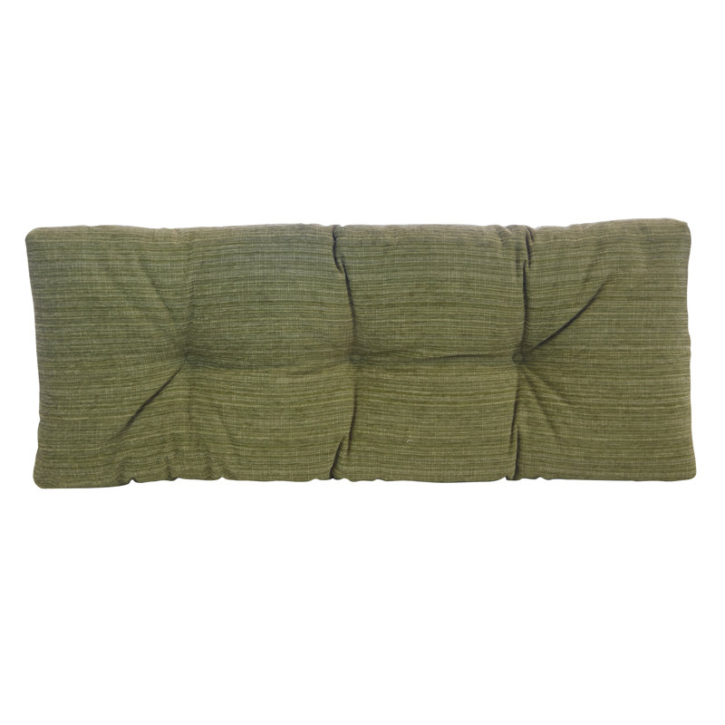 Coussin de banc en chenille antidérapant, L 35 po x P 14 po, Vert