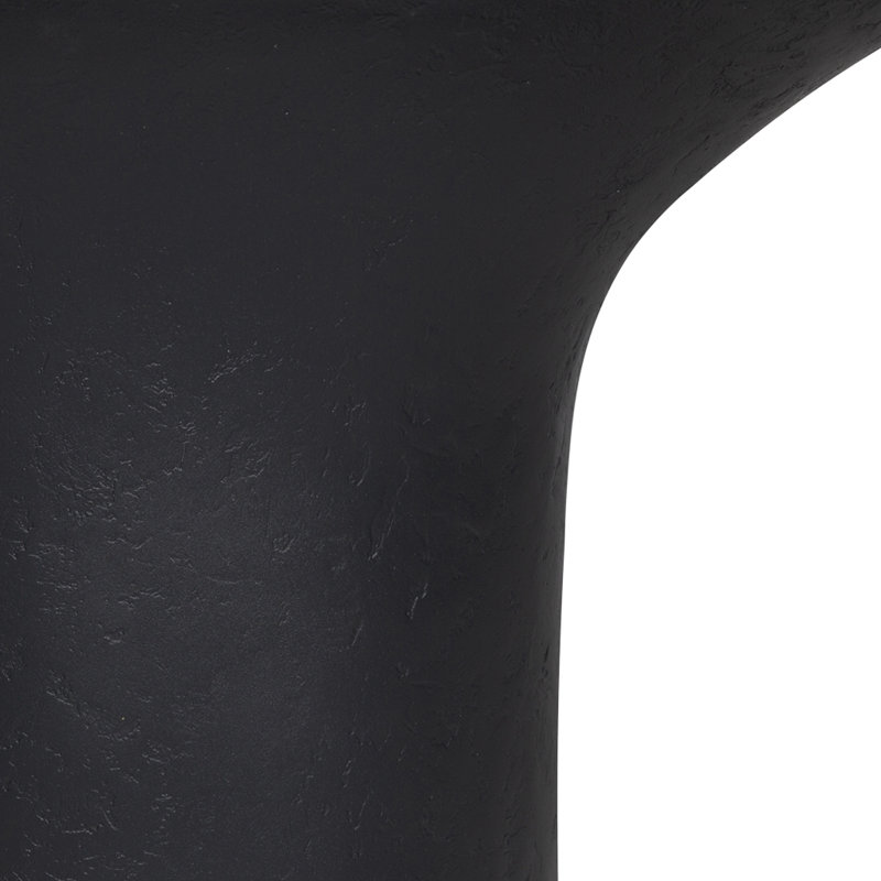 Yumi Outdoor Oval Side Table, Black