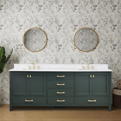 Angela 84" Double Bathroom Vanity Set