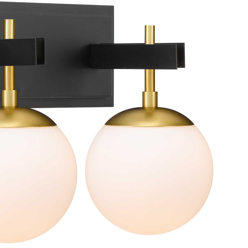 Éclairage pour meuble-lavabo 3 lumières Allie, Noir / laiton satiné