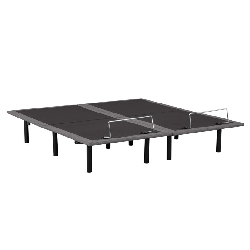 Base de lit moderne réglable en métal avec télécommande câblée, Très grand lit