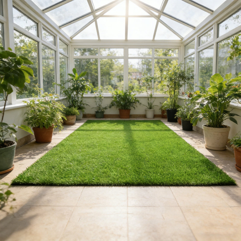 8 pièces Gazon artificiel, 3,28 pi x 1,64 pi, intérieur, extérieur, faux, tapis, tapis d'astroturf, pour balcon, décor, patio, arrière-plan, clôture, décorations murales