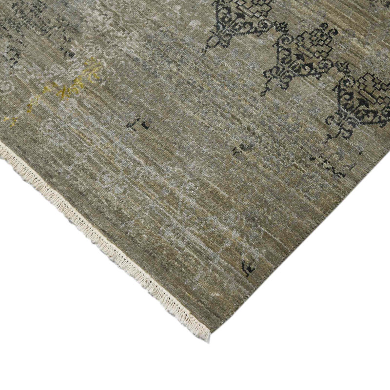 Tapis brun clair noué à la main Burtonsville, Rectangle 2 pi x 3 pi