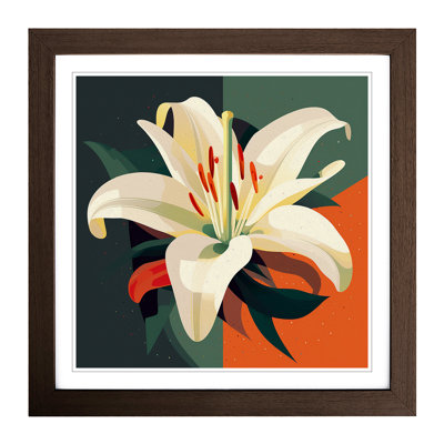 Lily Flower Bauhaus No.4 - Framed Print