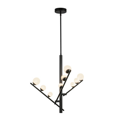 Cypress 3 Arm Opal Glass LED Chandelier