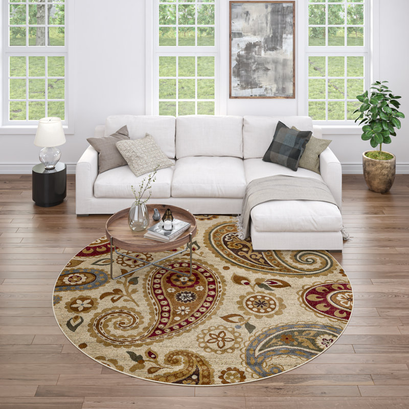 Lares Transitional Beige/Brown Area Rug