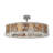 Rustic Lodge 8 - Light Steel Dimmable Drum Chandelier-72920977