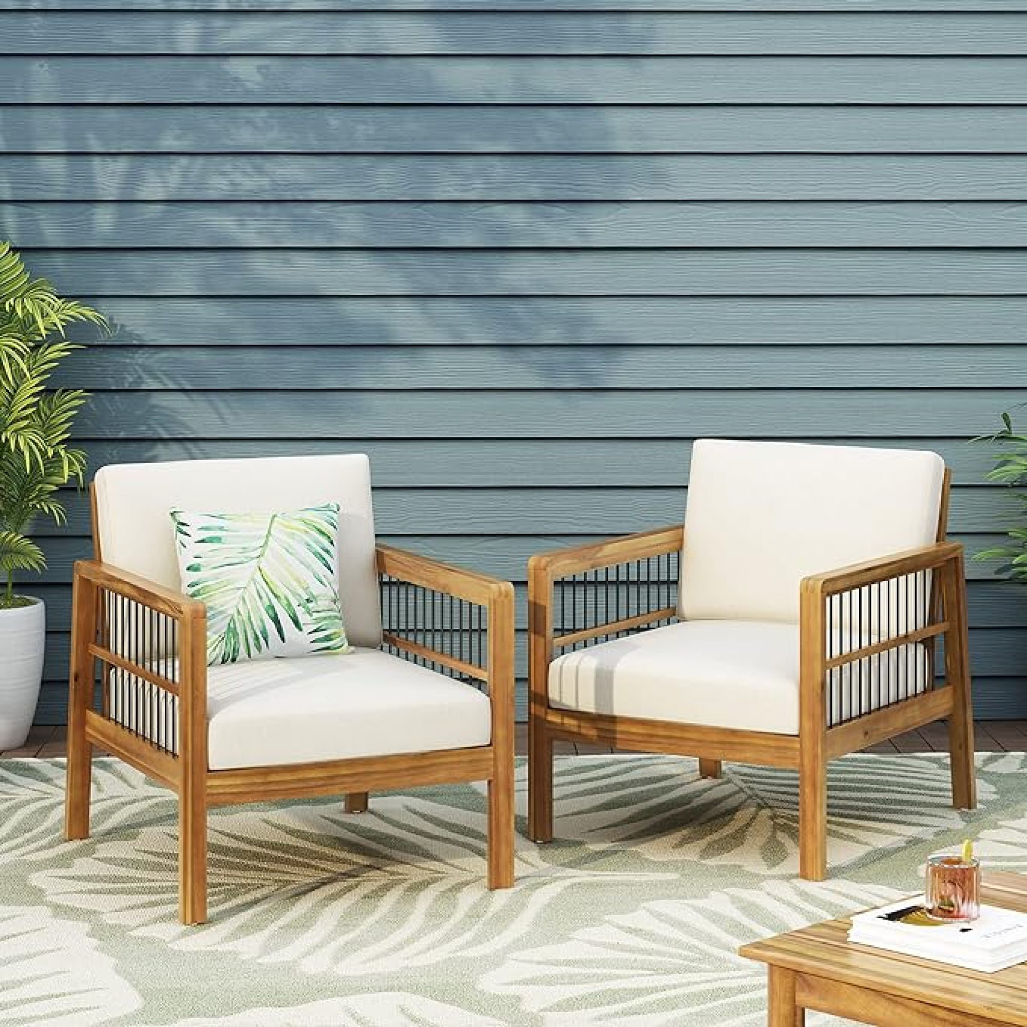 Wrought Studiou2122 Monterey Outdoor Ottoman With Cushion