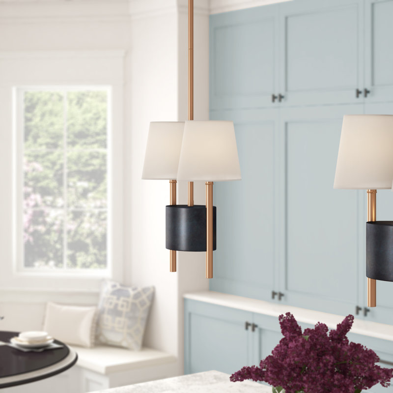Luminaire suspendu géométrique simple à 2 lumières Terenig
