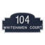 Plaque d’adresse murale sur 2 lignes Chesterfield-1111817325