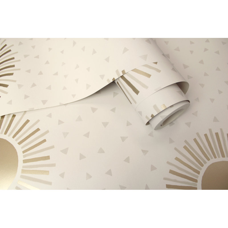 Kalandria 53cm x 10.5cm Matte Wallpaper Roll, Gold