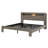Farmhouse Wooden Bed Frame with Storage Headboard, Platform Bed with Charging Station & LED Light-646364038-650126492