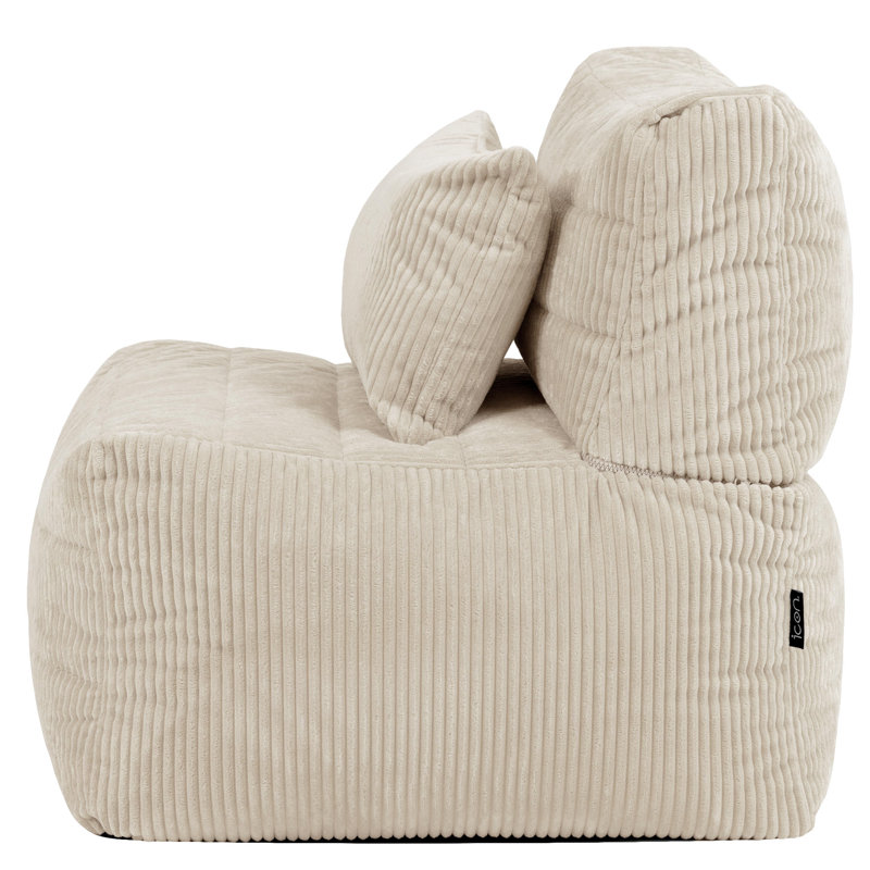 Corduroy Bean Bag Lounger, Cream