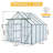 8X8 FT Double Door Polycarbonate Greenhouse Raised Base And Anchor Aluminum Heavy Duty Walk-In Greenhouses For Outdoor Backyard In All Season-116836833