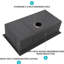 Évier de cuisine encastrable noir 30 po x 18 po x 10 po, acier inoxydable T304 de calibre 16, facile à entretenir-121599788