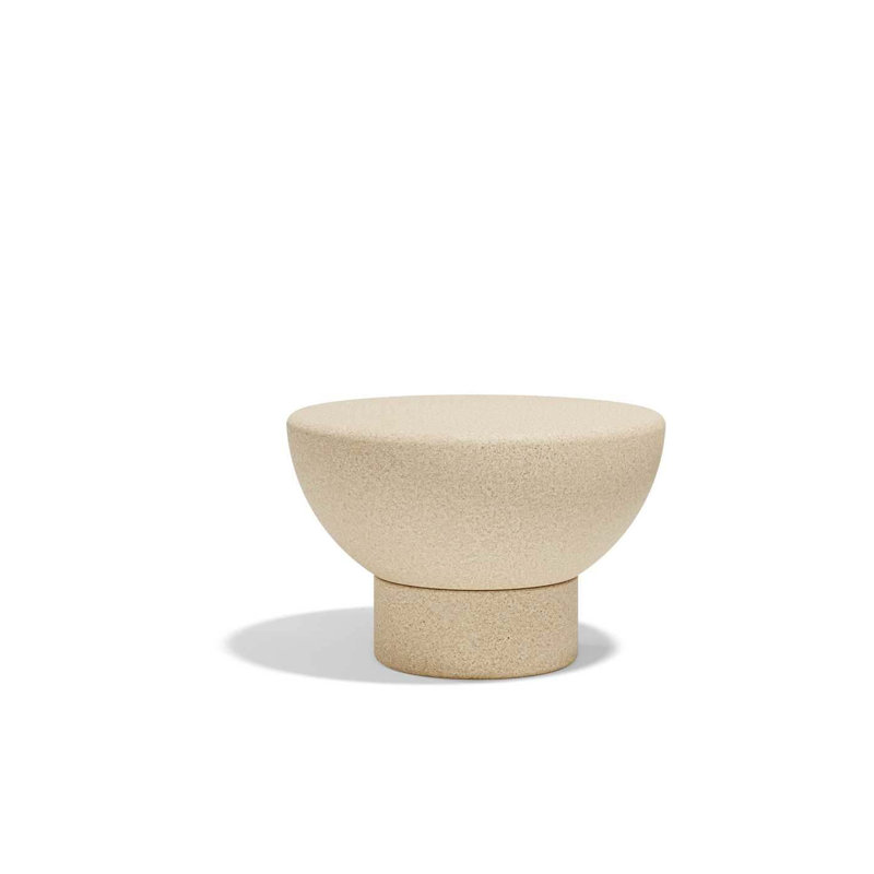 Luna Table 23.5", 15.75" H x 23.5" W x 23.5" D, Granite Cream